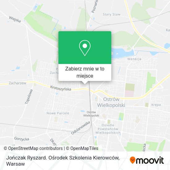 Mapa Jończak Ryszard. Ośrodek Szkolenia Kierowców