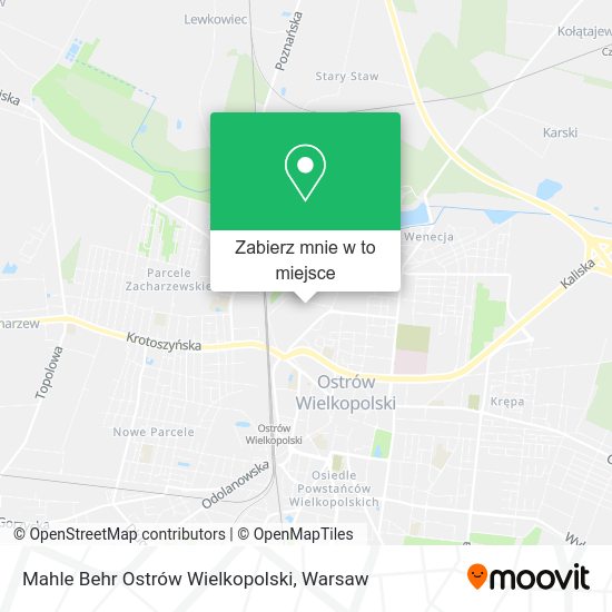 Mapa Mahle Behr Ostrów Wielkopolski