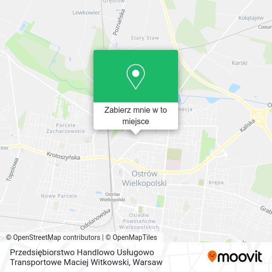 Mapa Przedsiębiorstwo Handlowo Usługowo Transportowe Maciej Witkowski