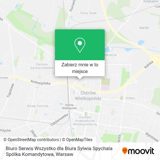 Mapa Biuro Serwis Wszystko dla Biura Sylwia Spychala Spólka Komandytowa