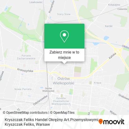 Mapa Kryszczak Feliks Handel Okrężny Art.Przemysłowymi Kryszczak Feliks