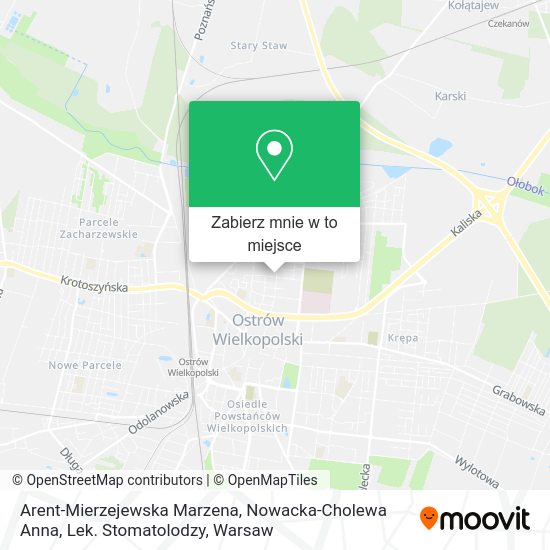 Mapa Arent-Mierzejewska Marzena, Nowacka-Cholewa Anna, Lek. Stomatolodzy