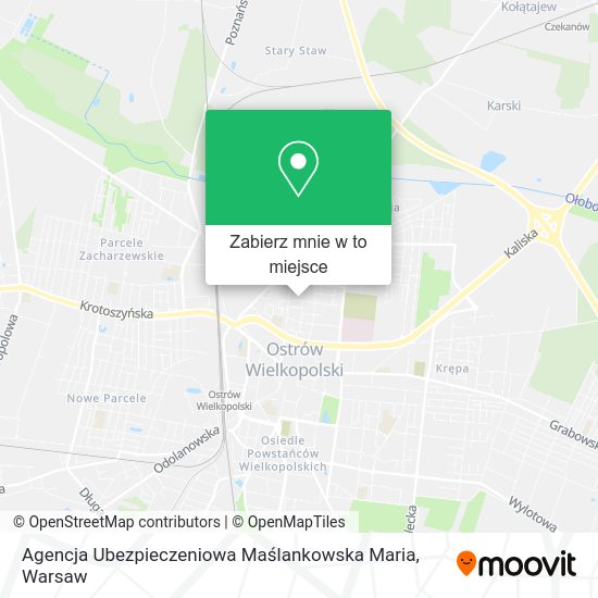 Mapa Agencja Ubezpieczeniowa Maślankowska Maria