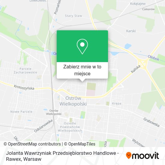 Mapa Jolanta Wawrzyniak Przedsiębiorstwo Handlowe - Rawex