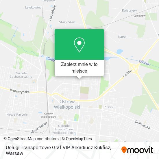 Mapa Usługi Transportowe Graf VIP Arkadiusz Kukfisz