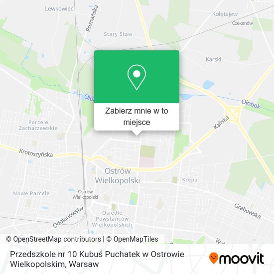 Mapa Przedszkole nr 10 Kubuś Puchatek w Ostrowie Wielkopolskim