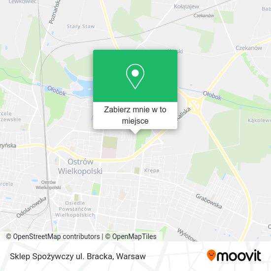 Mapa Sklep Spożywczy ul. Bracka