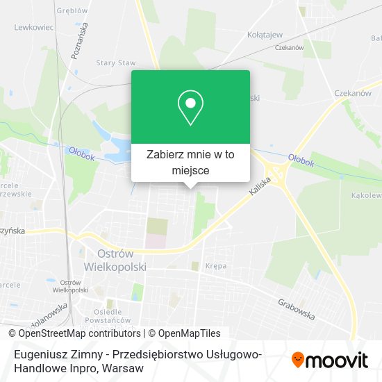 Mapa Eugeniusz Zimny - Przedsiębiorstwo Usługowo-Handlowe Inpro