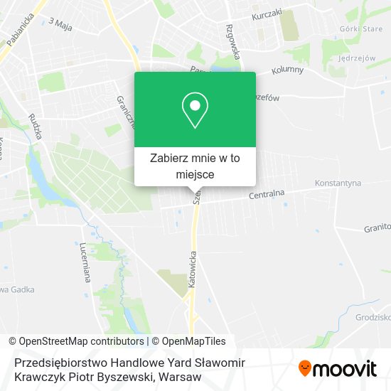 Mapa Przedsiębiorstwo Handlowe Yard Sławomir Krawczyk Piotr Byszewski