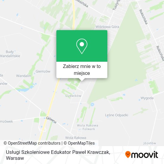 Mapa Usługi Szkoleniowe Edukator Paweł Krawczak