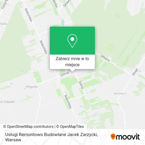 Mapa Usługi Remontowo Budowlane Jacek Zarzycki