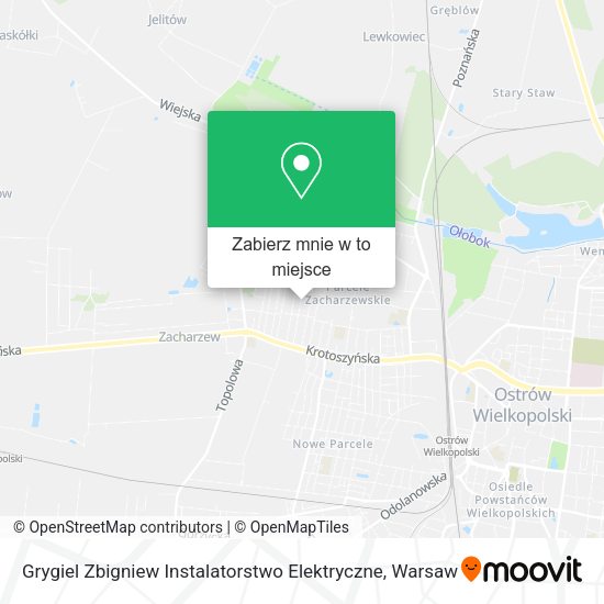 Mapa Grygiel Zbigniew Instalatorstwo Elektryczne