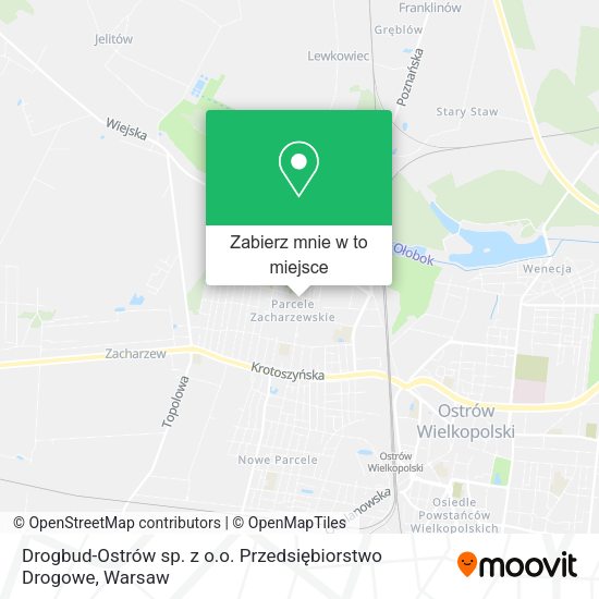 Mapa Drogbud-Ostrów sp. z o.o. Przedsiębiorstwo Drogowe