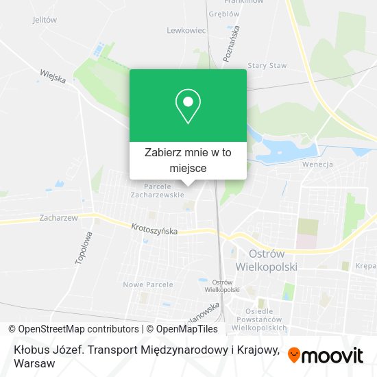 Mapa Kłobus Józef. Transport Międzynarodowy i Krajowy