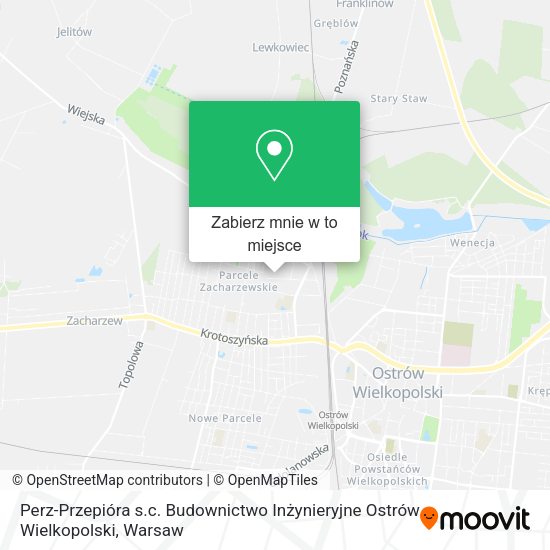 Mapa Perz-Przepióra s.c. Budownictwo Inżynieryjne Ostrów Wielkopolski