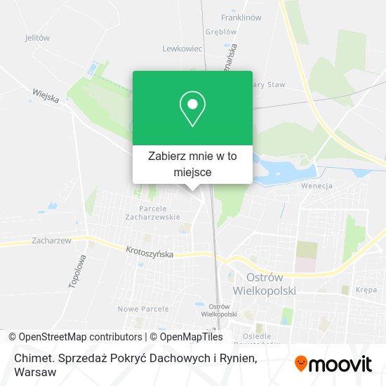 Mapa Chimet. Sprzedaż Pokryć Dachowych i Rynien