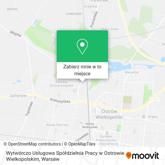 Mapa Wytwórczo Usługowa Spółdzielnia Pracy w Ostrowie Wielkopolskim