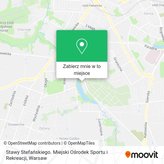 Mapa Stawy Stefańskiego. Miejski Ośrodek Sportu i Rekreacji