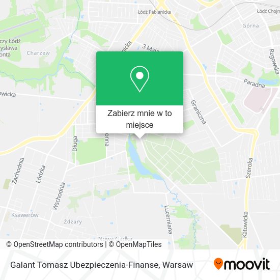 Mapa Galant Tomasz Ubezpieczenia-Finanse