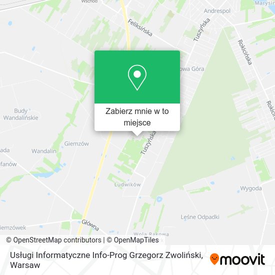 Mapa Usługi Informatyczne Info-Prog Grzegorz Zwoliński