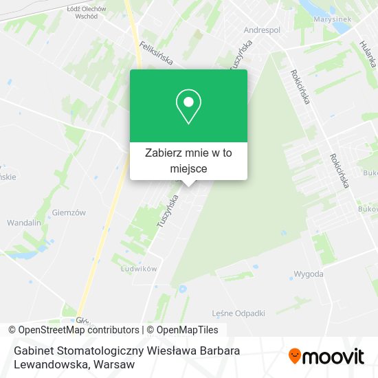 Mapa Gabinet Stomatologiczny Wiesława Barbara Lewandowska