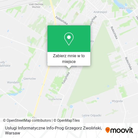 Mapa Usługi Informatyczne Info-Prog Grzegorz Zwoliński