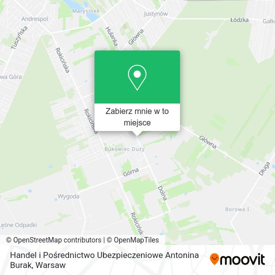 Mapa Handel i Pośrednictwo Ubezpieczeniowe Antonina Burak