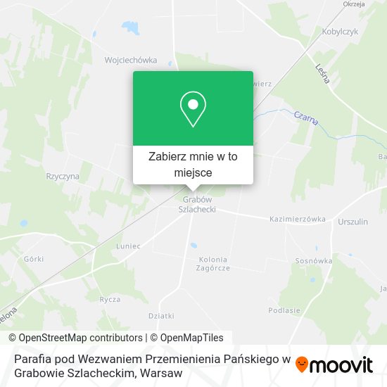 Mapa Parafia pod Wezwaniem Przemienienia Pańskiego w Grabowie Szlacheckim