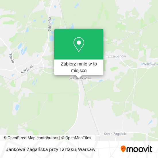 Mapa Jankowa Żagańska przy Tartaku