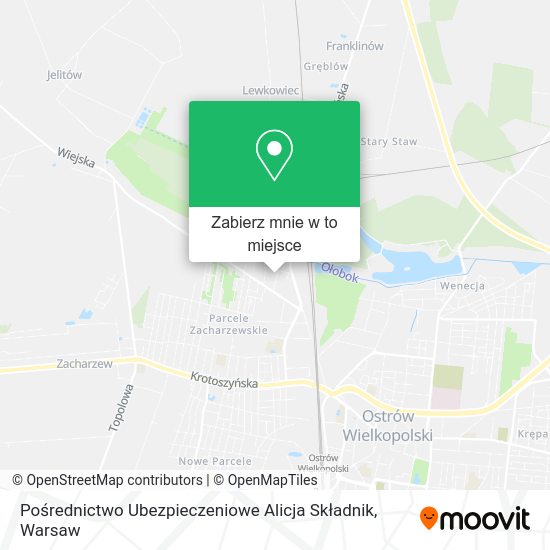 Mapa Pośrednictwo Ubezpieczeniowe Alicja Składnik