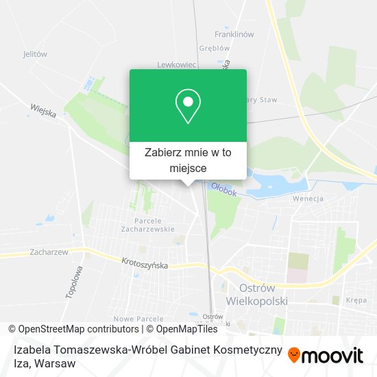 Mapa Izabela Tomaszewska-Wróbel Gabinet Kosmetyczny Iza