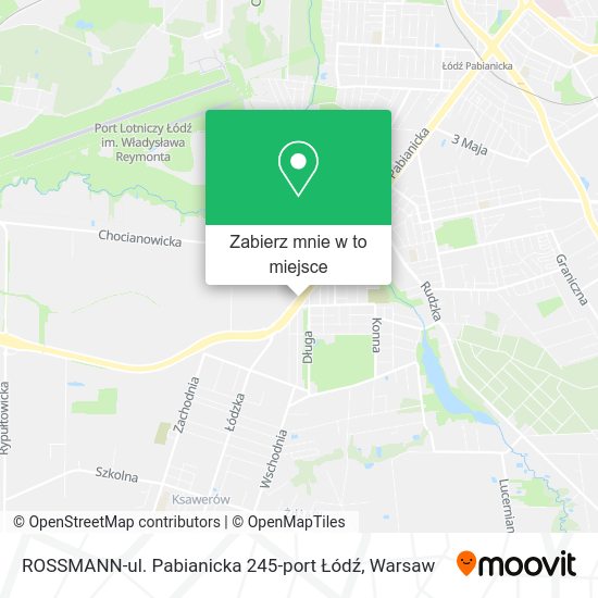 Mapa ROSSMANN-ul. Pabianicka 245-port Łódź