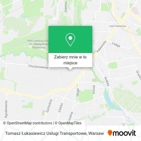 Mapa Tomasz Łukasiewicz Usługi Transportowe