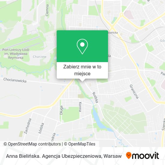 Mapa Anna Bielińska. Agencja Ubezpieczeniowa