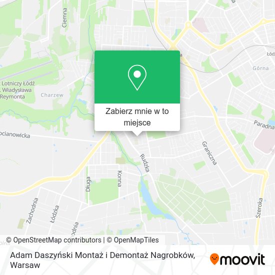 Mapa Adam Daszyński Montaż i Demontaż Nagrobków