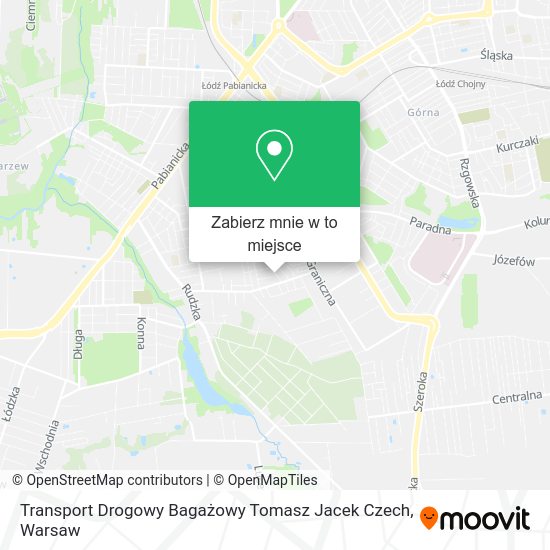 Mapa Transport Drogowy Bagażowy Tomasz Jacek Czech