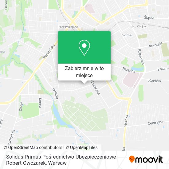 Mapa Solidus Primus Pośrednictwo Ubezpieczeniowe Robert Owczarek