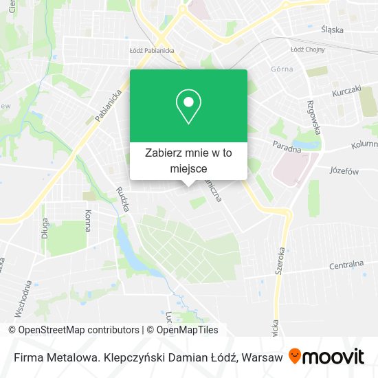 Mapa Firma Metalowa. Klepczyński Damian Łódź