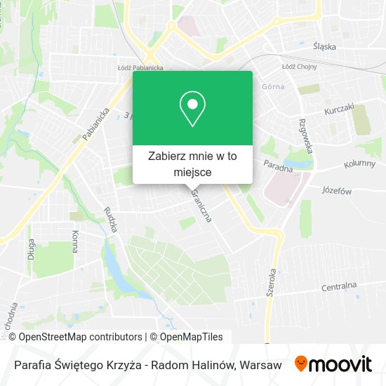 Mapa Parafia Świętego Krzyża - Radom Halinów