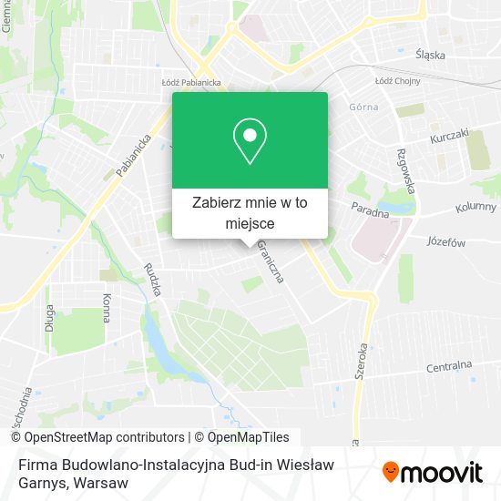 Mapa Firma Budowlano-Instalacyjna Bud-in Wiesław Garnys