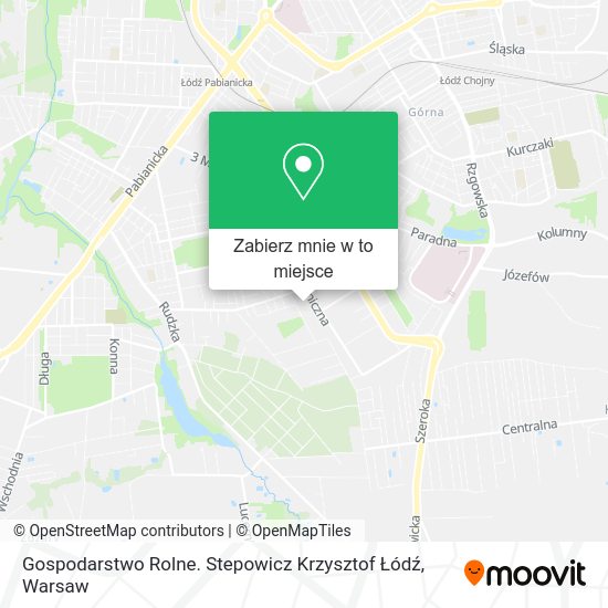 Mapa Gospodarstwo Rolne. Stepowicz Krzysztof Łódź