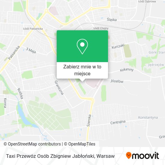 Mapa Taxi Przewóz Osób Zbigniew Jabłoński