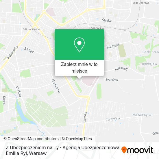 Mapa Z Ubezpieczeniem na Ty - Agencja Ubezpieczeniowa Emilia Ryl