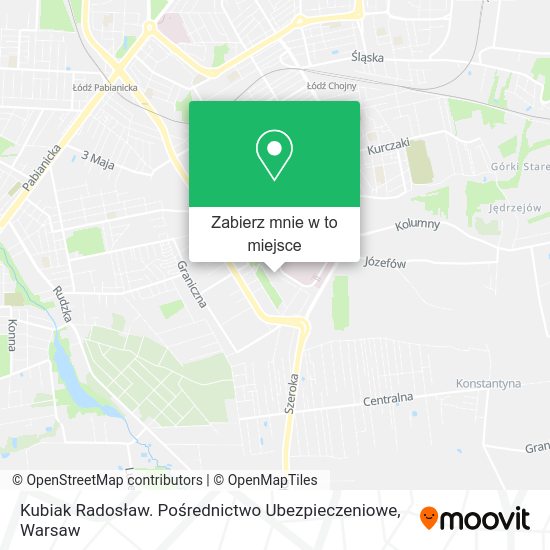 Mapa Kubiak Radosław. Pośrednictwo Ubezpieczeniowe