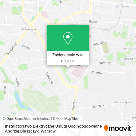 Mapa Instalatorstwo Elektryczne Usługi Ogólnobudowlane Andrzej Błaszczyk