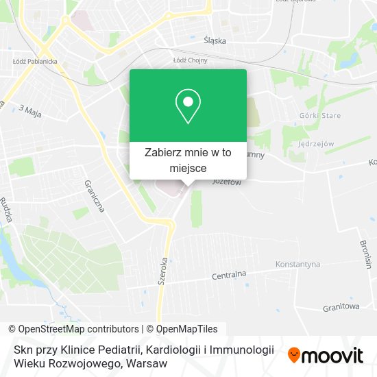 Mapa Skn przy Klinice Pediatrii, Kardiologii i Immunologii Wieku Rozwojowego