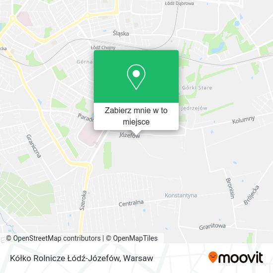 Mapa Kółko Rolnicze Łódź-Józefów