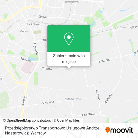 Mapa Przedsiębiorstwo Transportowo Usługowe Andrzej Nastarowicz