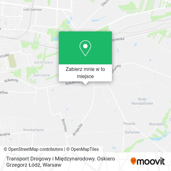 Mapa Transport Drogowy i Międzynarodowy. Oskiero Grzegorz Łódź