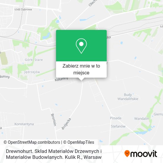 Mapa Drewnohurt. Skład Materiałów Drzewnych i Materiałów Budowlanych. Kulik R.